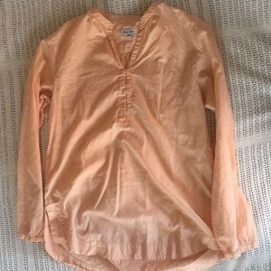 Steven Alan Peach Swiss Dot Blouse, Cotton